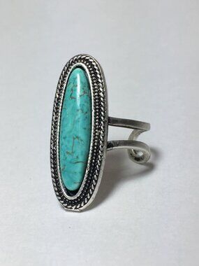 Natural Turquoise Adjustable Ring Isac Trading Co.